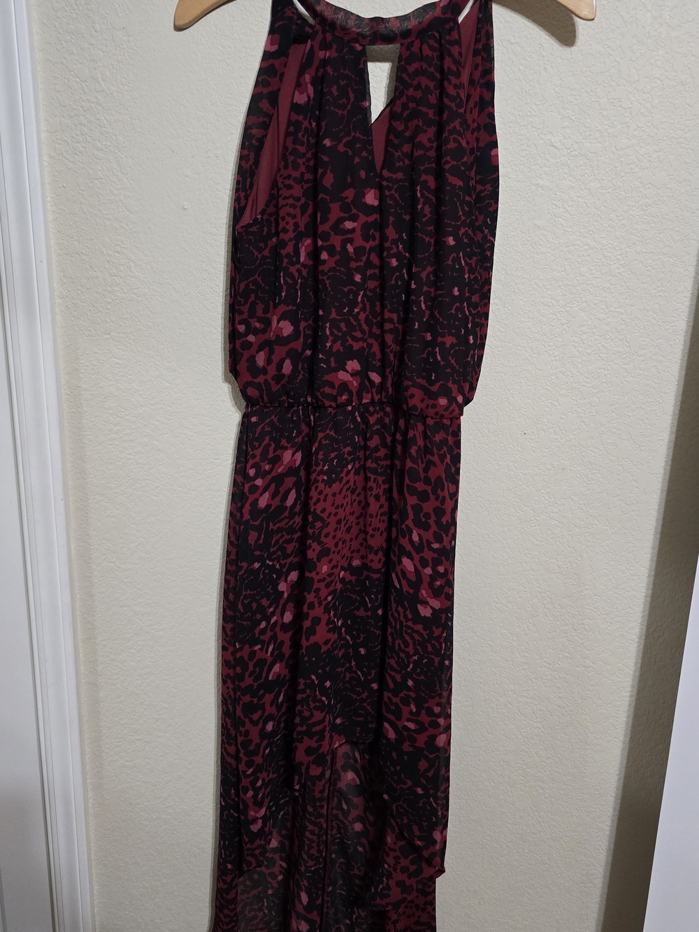 Lily Star Burgundy and Black High-Low Dress